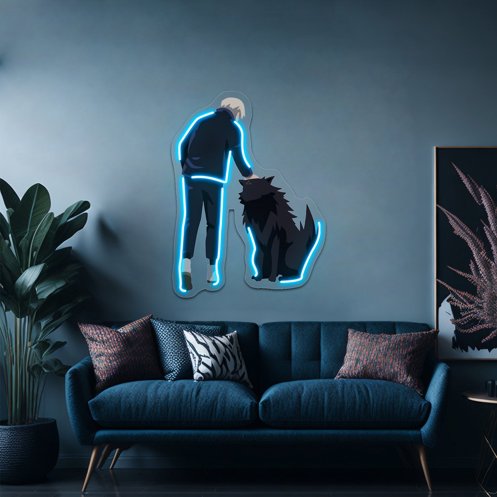 Toge With Divine Dog Minimalist Design Wall Artwork Neon Signs | Shineneon