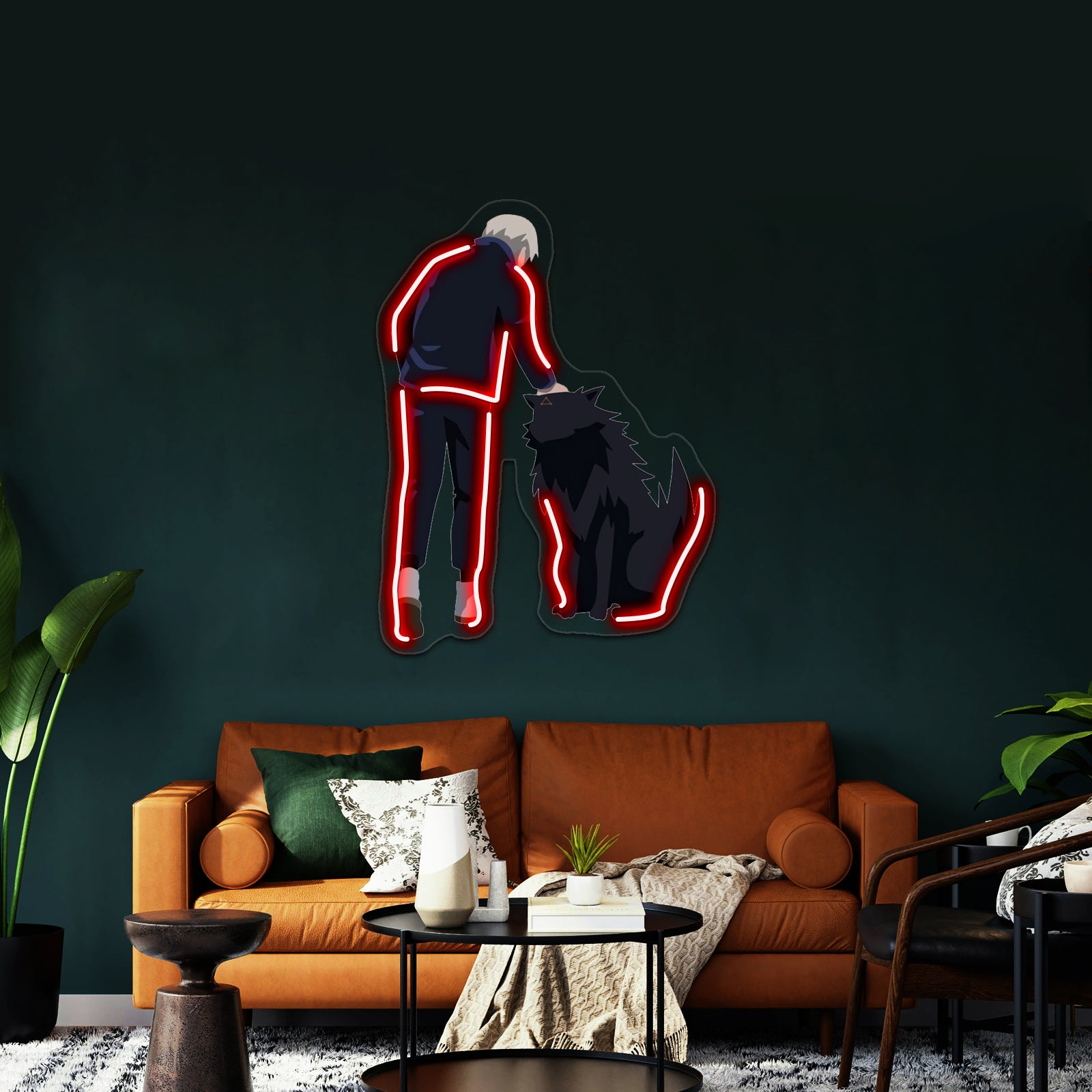 Toge With Divine Dog Minimalist Design Wall Artwork Neon Signs | Shineneon