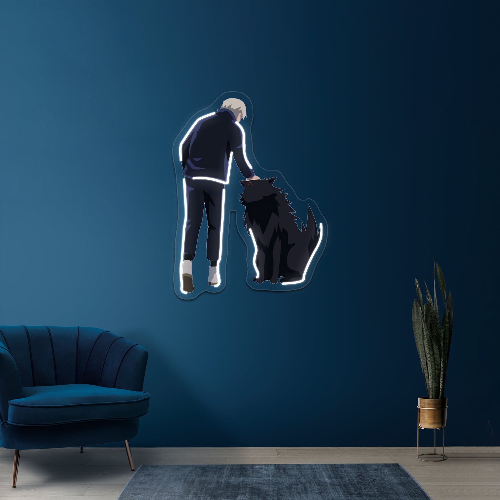 Toge With Divine Dog Minimalist Design Wall Artwork Neon Signs | Shineneon