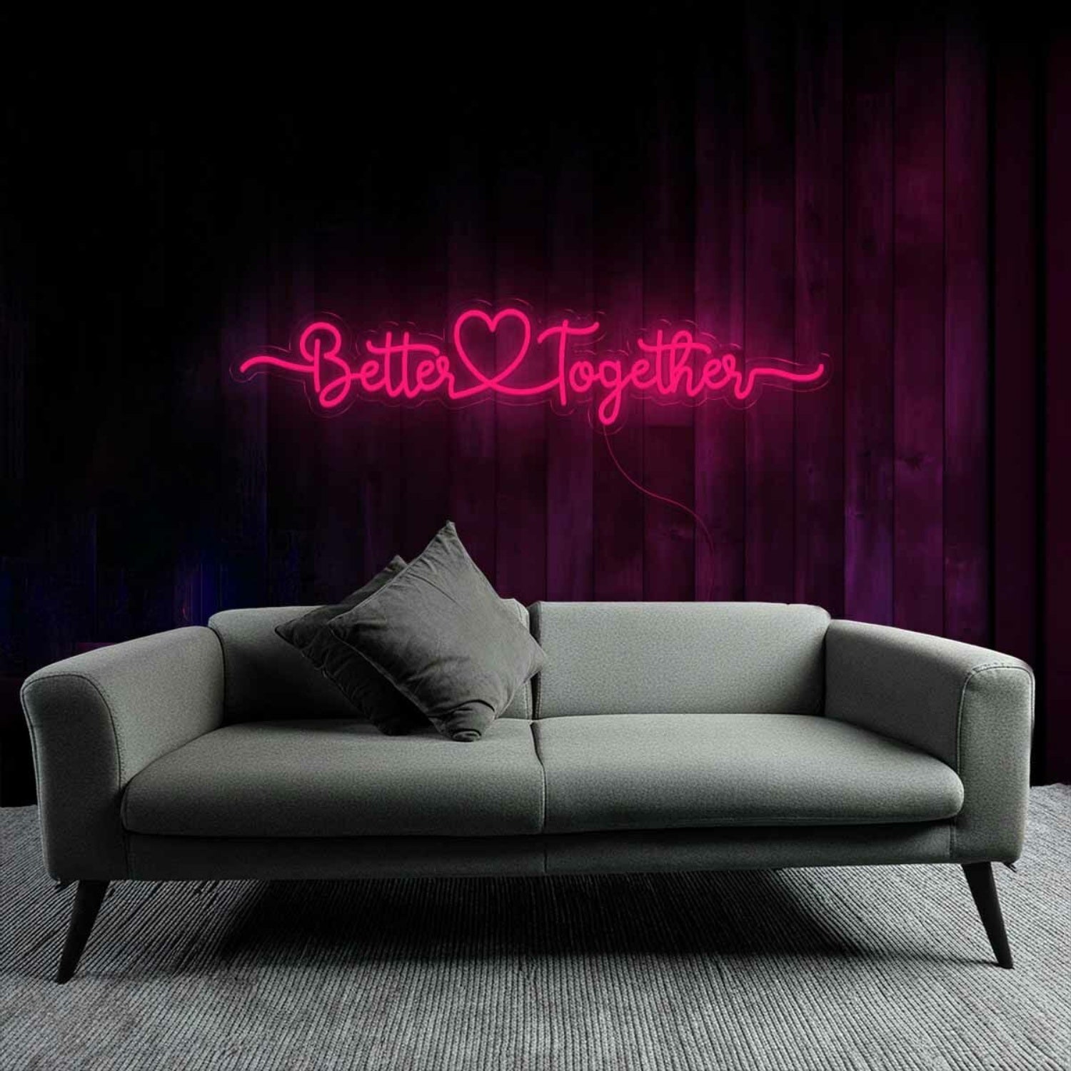 Together Better Together Wedding Quotes Led Neon Sign | Shineneon