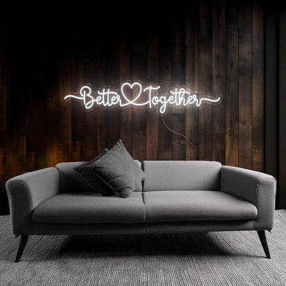 Together Better Together Wedding Quotes Led Neon Sign | Shineneon