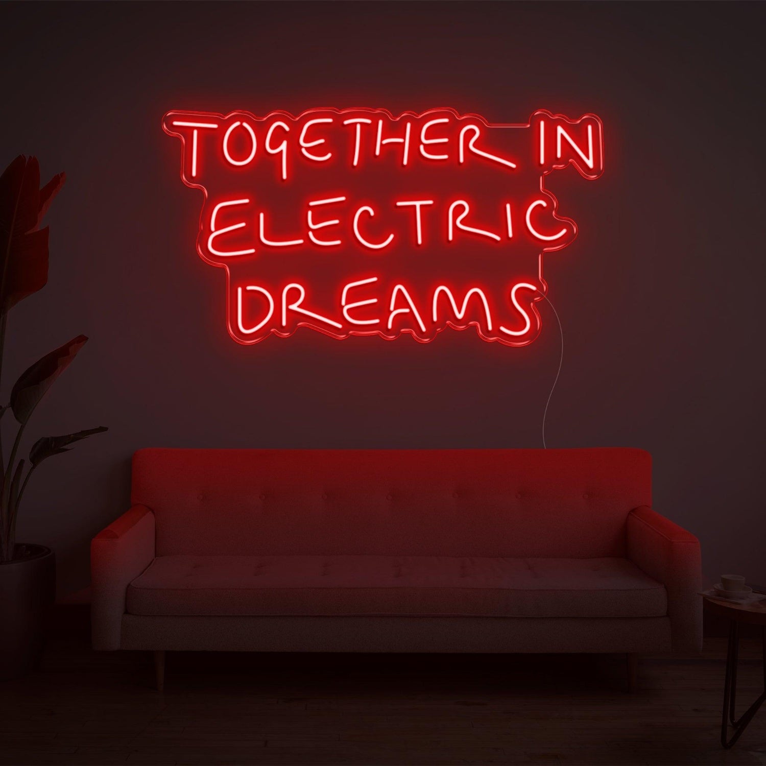 Together In Electric Dreams White Led Neon Sign For Home Studio Cafe Decor | Shineneon
