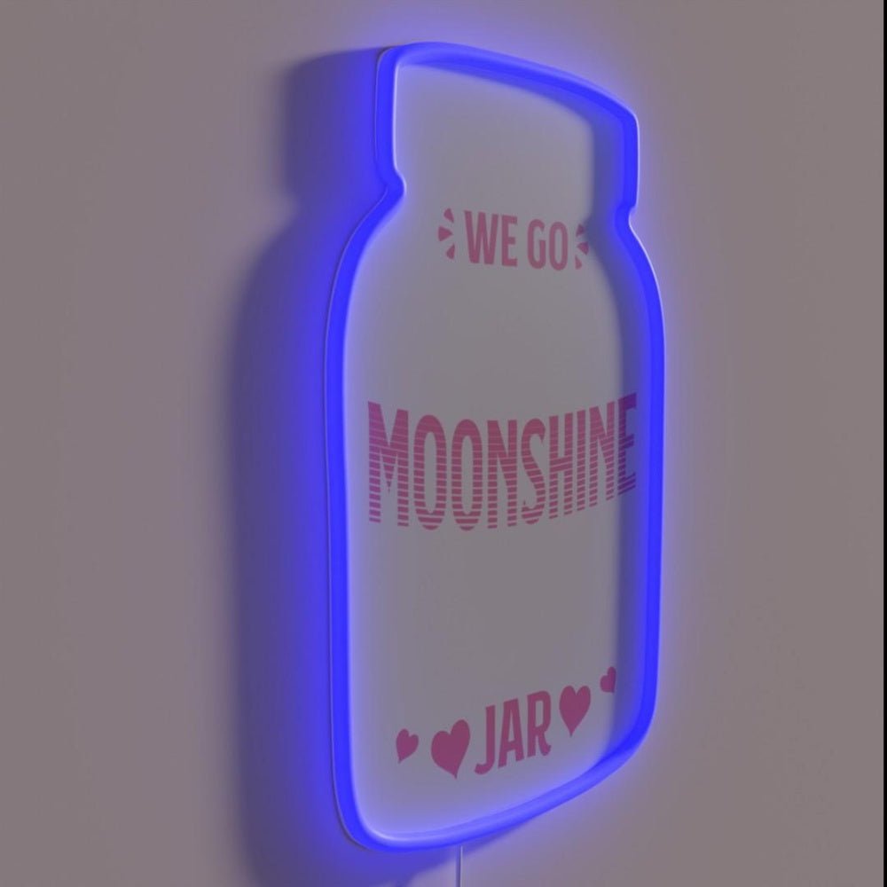 Together Like Moonshine In A Mason Jar Distiller Rgb Led Neon Sign - Shineneon