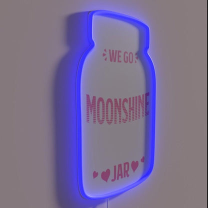 Together Like Moonshine In A Mason Jar Distiller Rgb Led Neon Sign - Shineneon