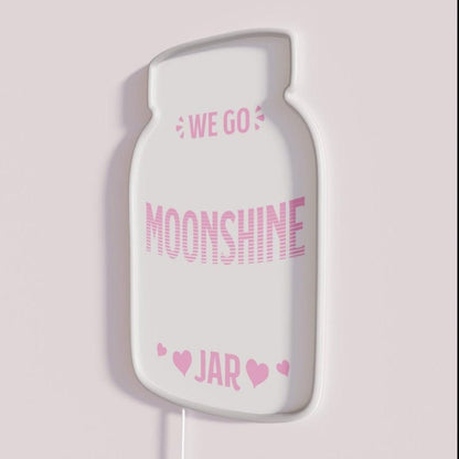 Together Like Moonshine In A Mason Jar Distiller Rgb Led Neon Sign - Shineneon