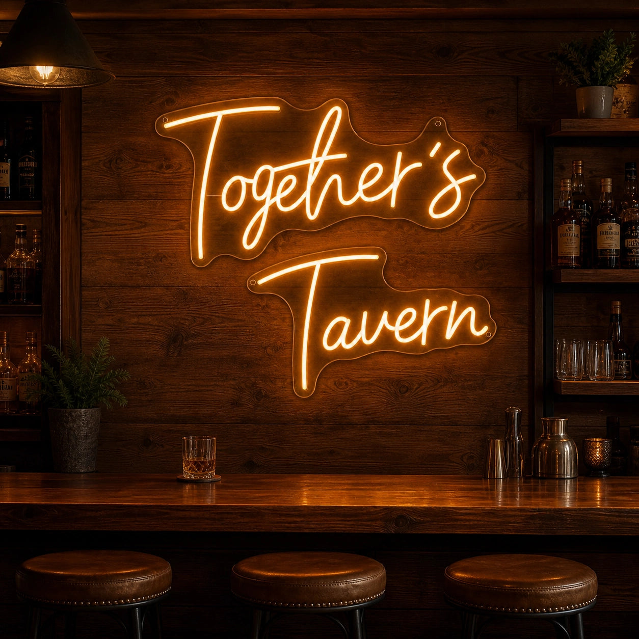 Together S Tavern LED Neon Sign real lifestyle scene