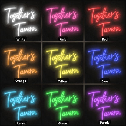 Together S Tavern LED Neon Sign color grid