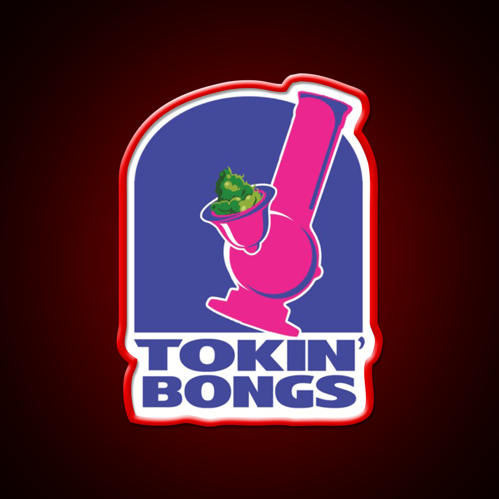 Tokin Bongs Hemp Inspired Green Leaf Led Neon Sign Rgb Color - Shineneon