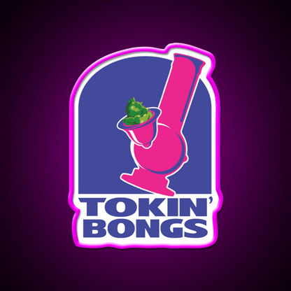 Tokin Bongs Hemp Inspired Green Leaf Led Neon Sign Rgb Color - Shineneon