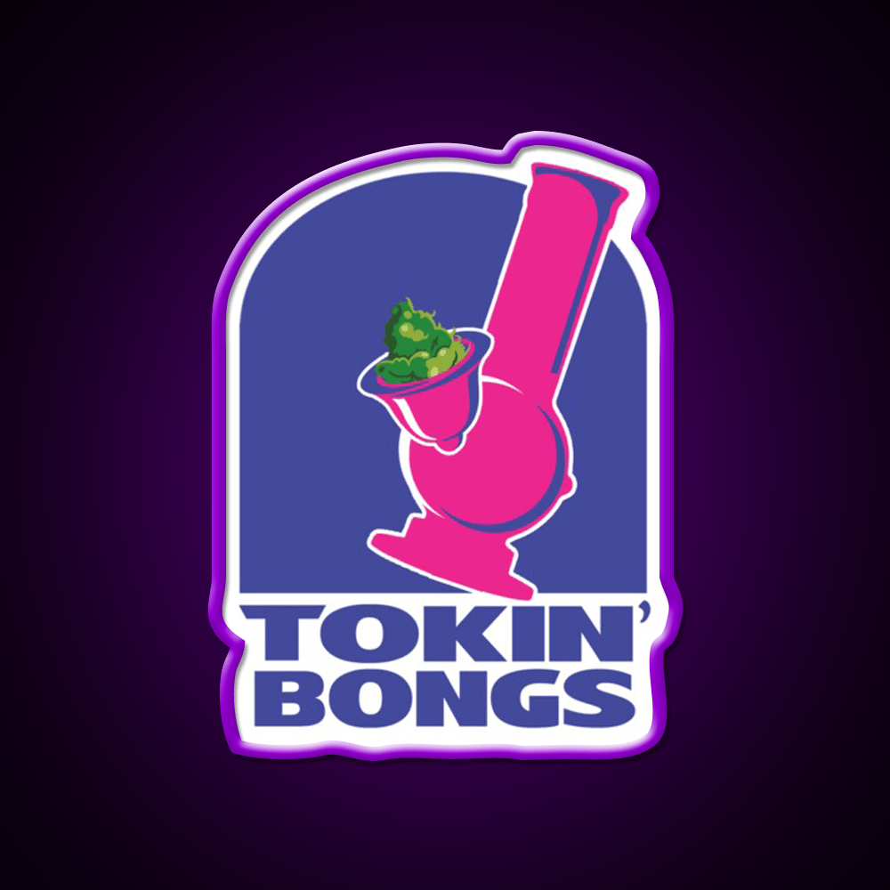 Tokin Bongs Hemp Inspired Green Leaf Led Neon Sign Rgb Color - Shineneon