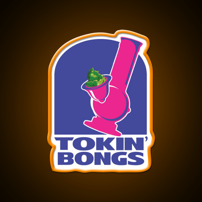 Tokin Bongs Hemp Inspired Green Leaf Led Neon Sign Rgb Color - Shineneon