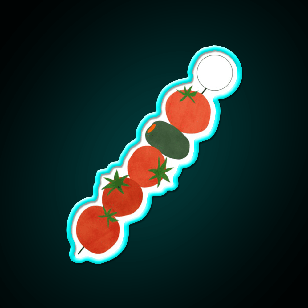Tomato Olive Skewer Snack Food Led Neon Sign Rgb Color - Shineneon