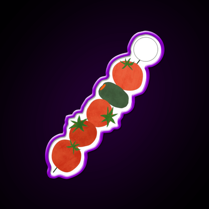 Tomato Olive Skewer Snack Food Led Neon Sign Rgb Color - Shineneon