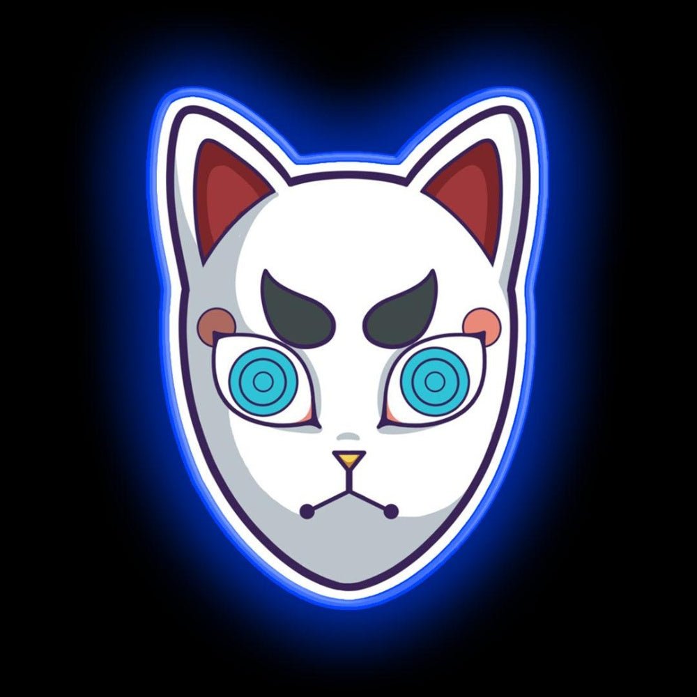 Tomioka Giyu Kitsune Mask Demon Slayer Kimetsu No Yaiba Neon Sign - Shineneon