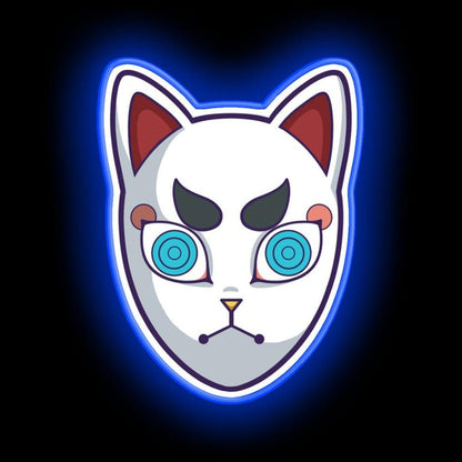 Tomioka Giyu Kitsune Mask Demon Slayer Kimetsu No Yaiba Neon Sign - Shineneon