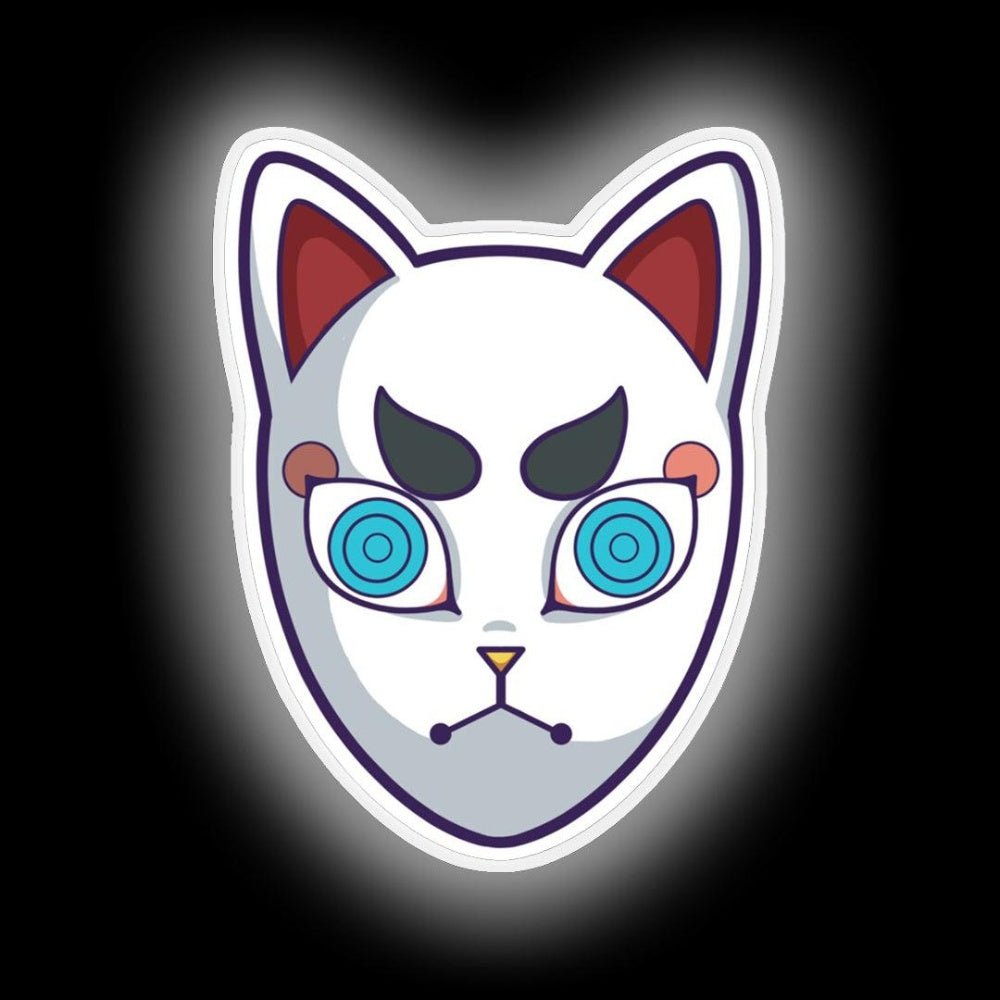 Tomioka Giyu Kitsune Mask Demon Slayer Kimetsu No Yaiba Neon Sign - Shineneon