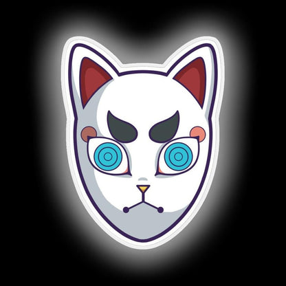 Tomioka Giyu Kitsune Mask Demon Slayer Kimetsu No Yaiba Neon Sign - Shineneon