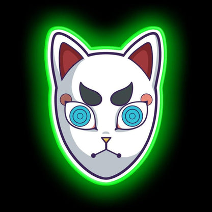 Tomioka Giyu Kitsune Mask Demon Slayer Kimetsu No Yaiba Neon Sign - Shineneon