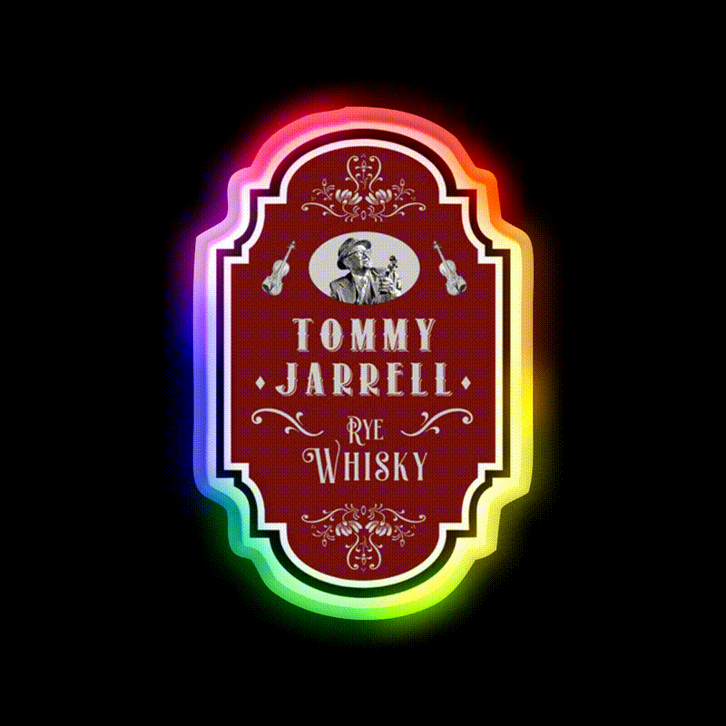 Tommy Jarrell Whiskey Drink Bar Led Neon Sign Rgb Color