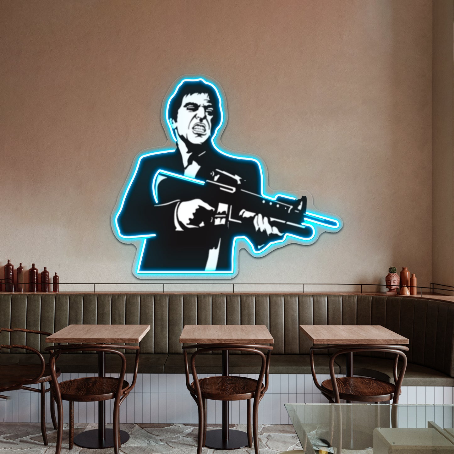 Tony Montana Pop Artwork Personalized Neon Signs