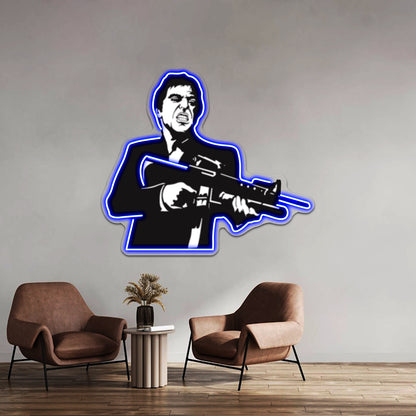 Tony Montana Pop Artwork Personalized Neon Signs