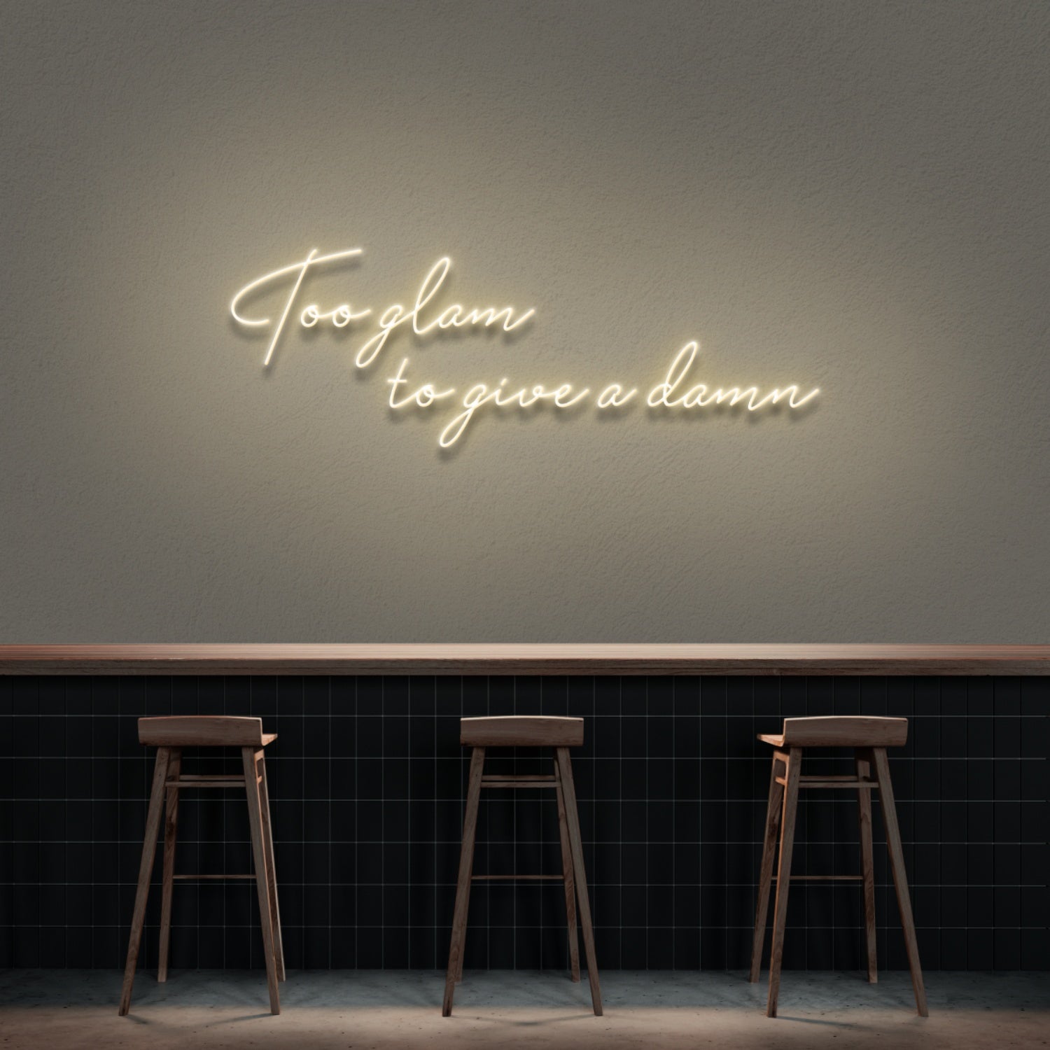 Too Glam To Give A Damn Led Neon Sign | Shineneon