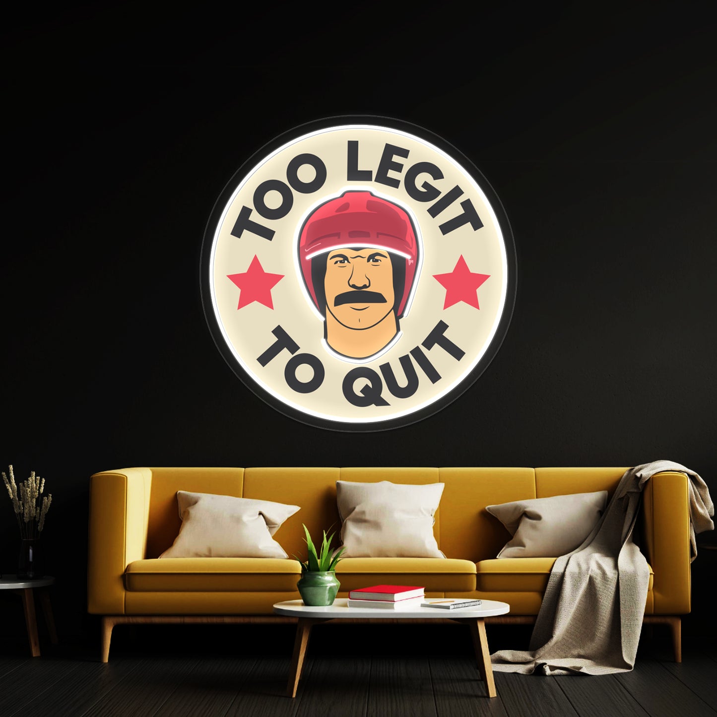 Too Legit To Quit Artwork Personalized Neon Signs