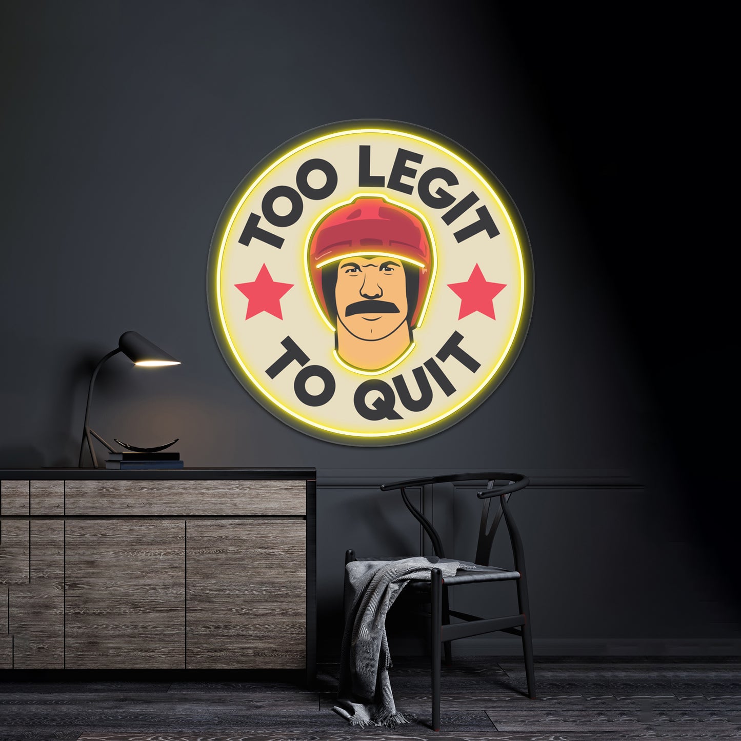 Too Legit To Quit Artwork Personalized Neon Signs