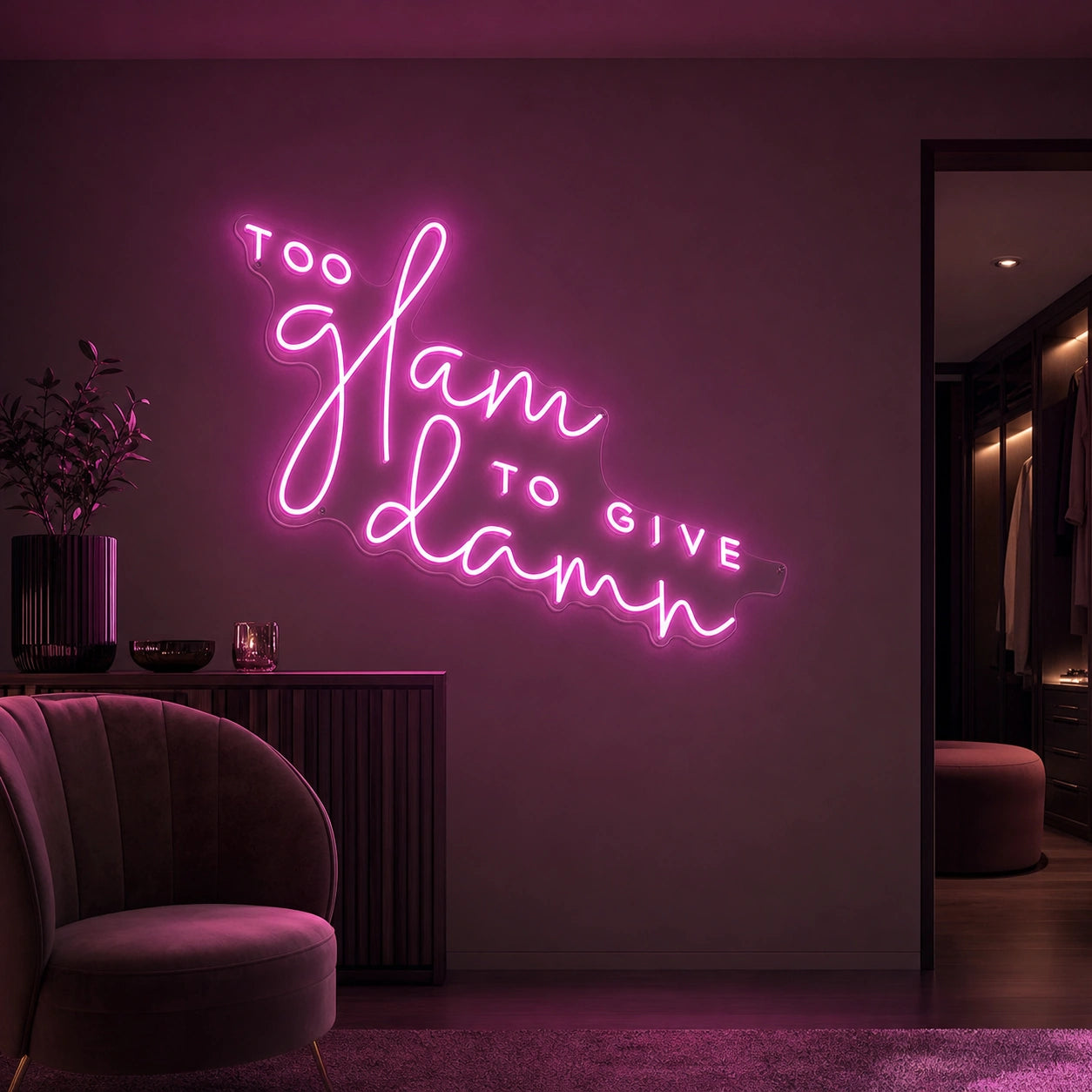 Too Many To Give Damn LED Neon Sign size image
