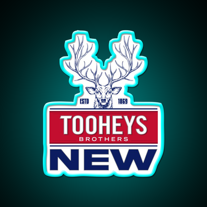 Tooheys Brothers Beer Bar Decor Led Neon Sign Rgb Color - Size and dimension reference