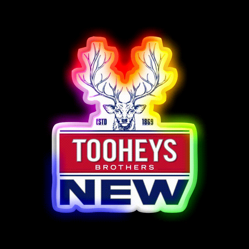 Tooheys Brothers Beer Bar Decor Led Neon Sign Rgb Color - LED neon sign close-up detail