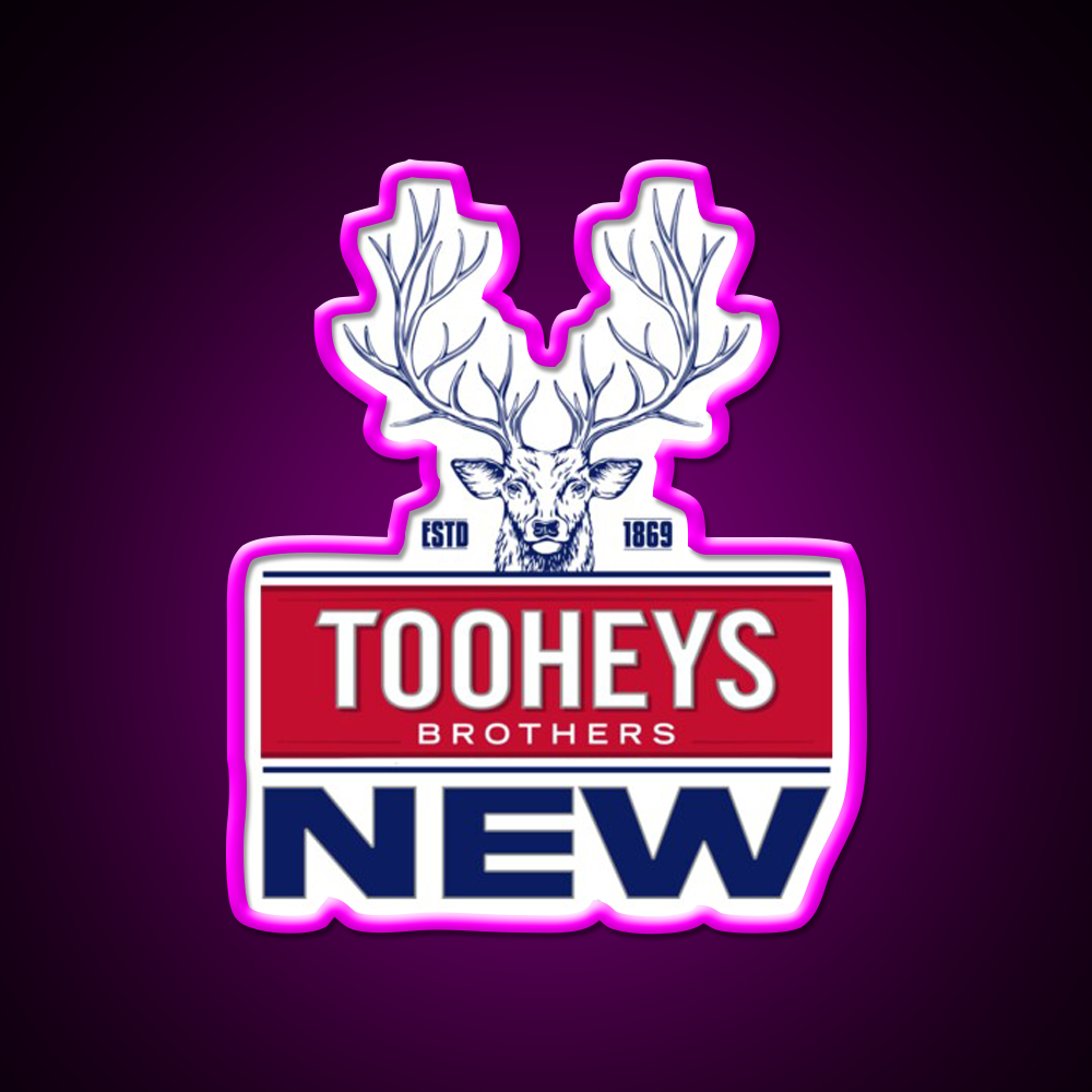 Tooheys Brothers Beer Bar Decor Led Neon Sign Rgb Color - Neon sign mounted on wall in room