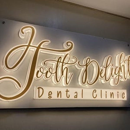 Tooth Delight Dental Clinic 3D Backlit Channel Letters Led Light Sign - Shineneon