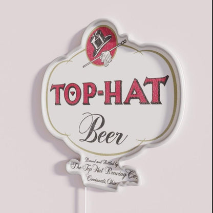 Top Hat Beer Retro Defunct Breweriana Rgb Led Neon Sign - Shineneon
