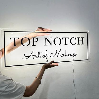 Top Notch Makeup Acrylic Business Logo Sign - Shineneon