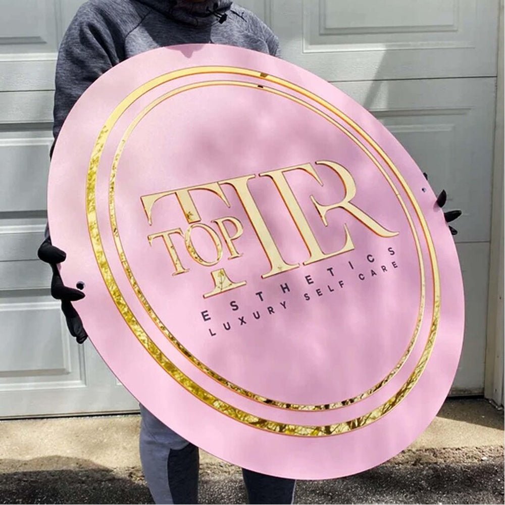 Top Tier Esthetics Luxury Self Care Acrylic Business Logo Sign - Shineneon