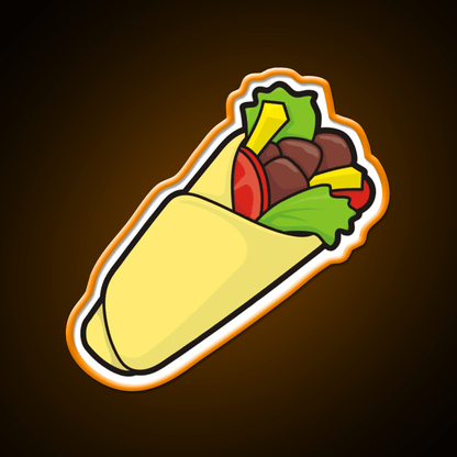 Tortilla Sandwich Wrap Fast Food Led Neon Sign For Burger Place Rgb Color - Shineneon