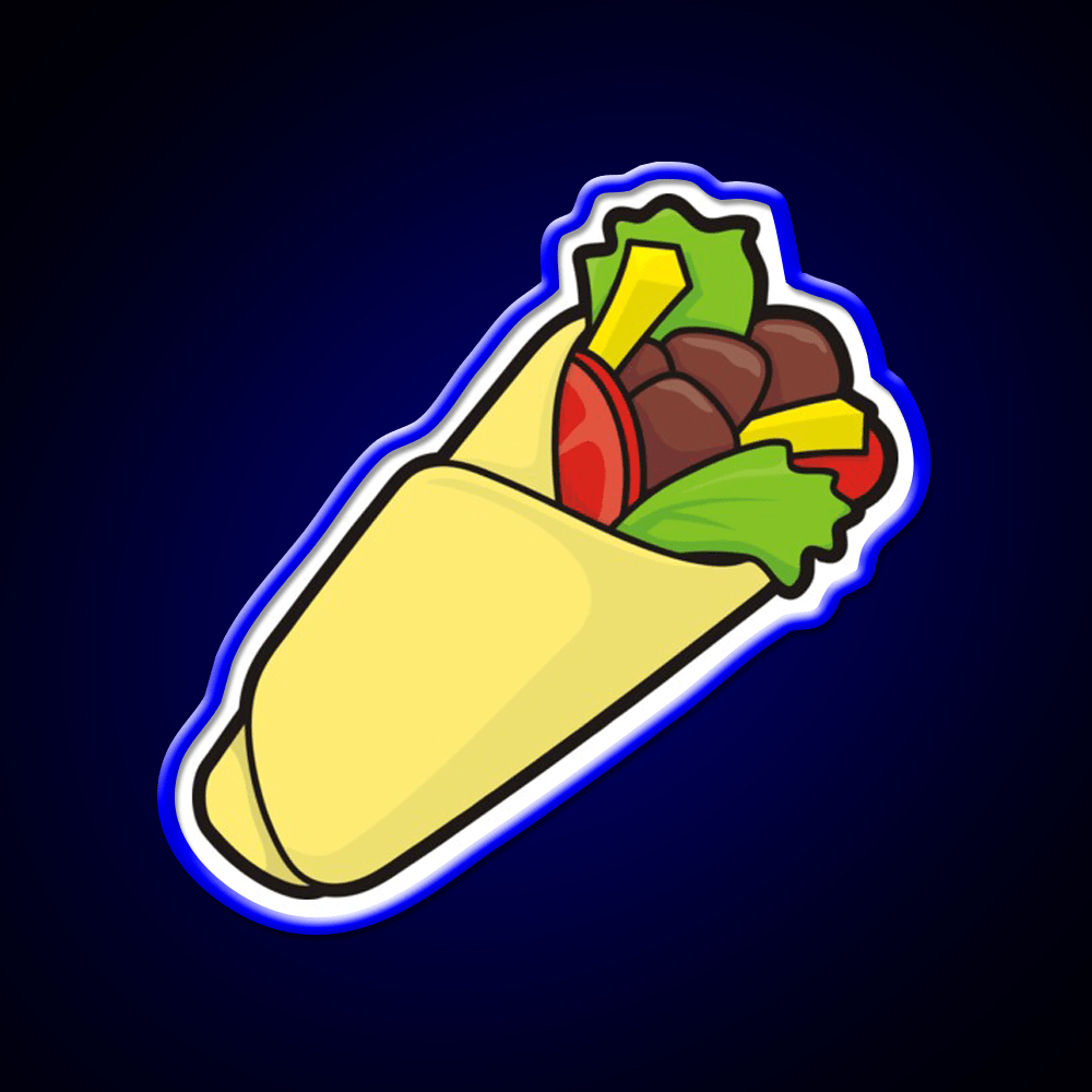 Tortilla Sandwich Wrap Fast Food Led Neon Sign For Burger Place Rgb Color - Shineneon