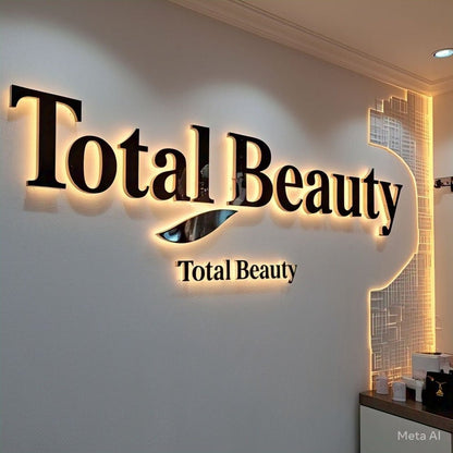 Total Beauty 3D Backlit Channel Letters Led Light Sign - Shineneon