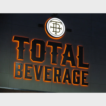 Total Beverage 3D Backlit Channel Letters Led Light Sign - Shineneon
