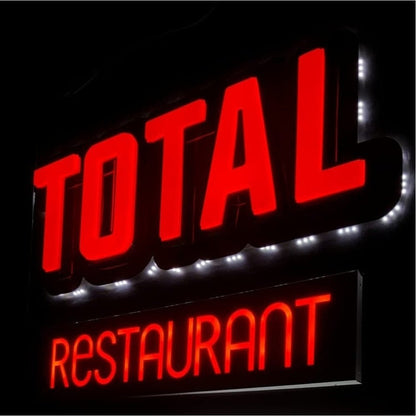 Total Restaurant 3D Frontlit Channel Letters Led Light Sign - Shineneon