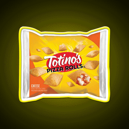 Totinos Pizza Rolls Cheese Snack Food Led Neon Sign Rgb Color - Custom LED neon sign front view