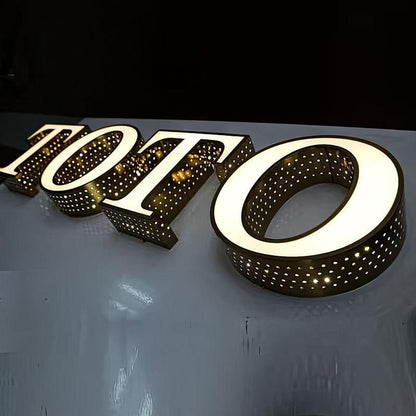 Toto 3D Front And Back Lit Letters Metal Led Sign - Shineneon