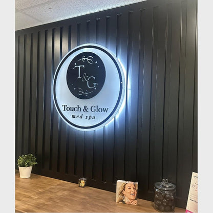Touch And Glow Med Spa Acrylic Business Logo Sign - Shineneon