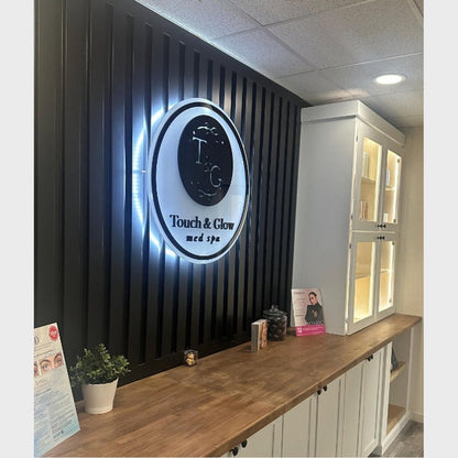 Touch And Glow Med Spa Acrylic Business Logo Sign - Shineneon