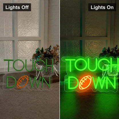 Touch Down Football LED Neon Sign - Shineneon