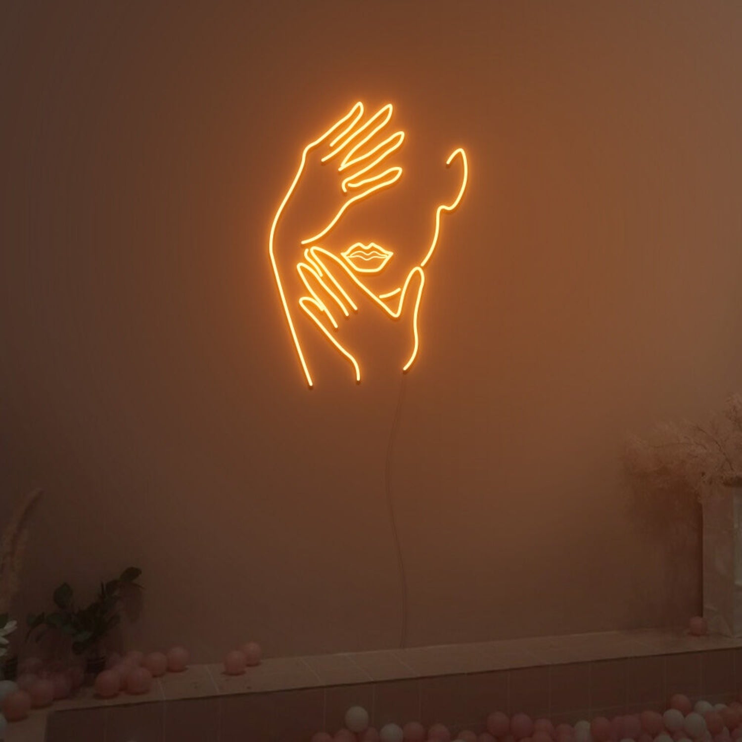Touch Face Neon Sign Fashion Led Neon Sign For Home Party | Shineneon