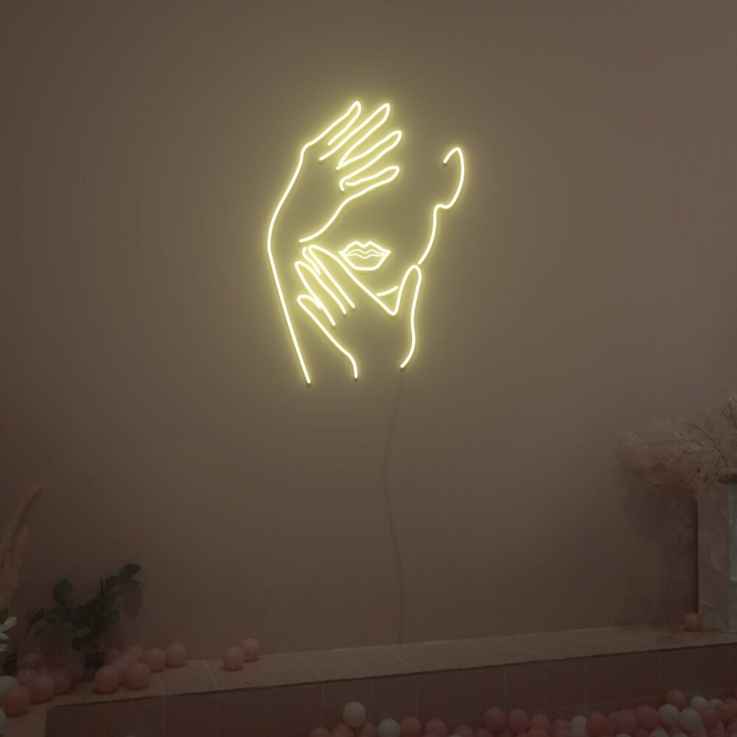 Touch Face Neon Sign Fashion Led Neon Sign For Home Party | Shineneon