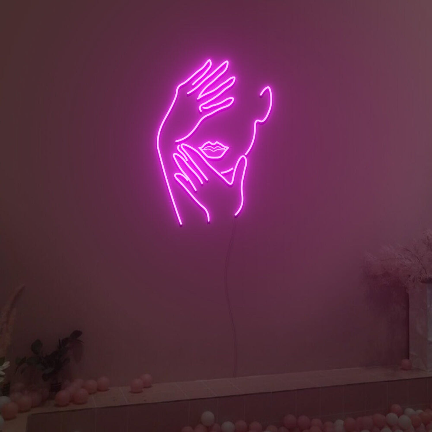 Touch Face Neon Sign Fashion Led Neon Sign For Home Party | Shineneon