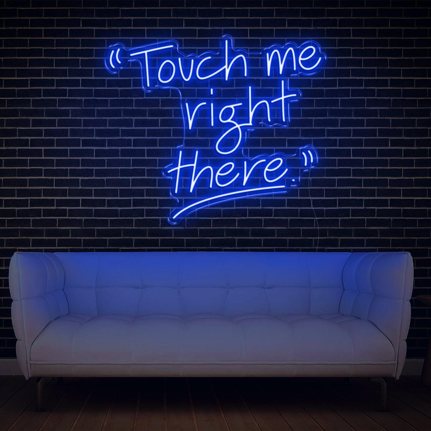 Touch Me Right There Glowing Green Led Neon Sign For Modern Interior Decor | Shineneon